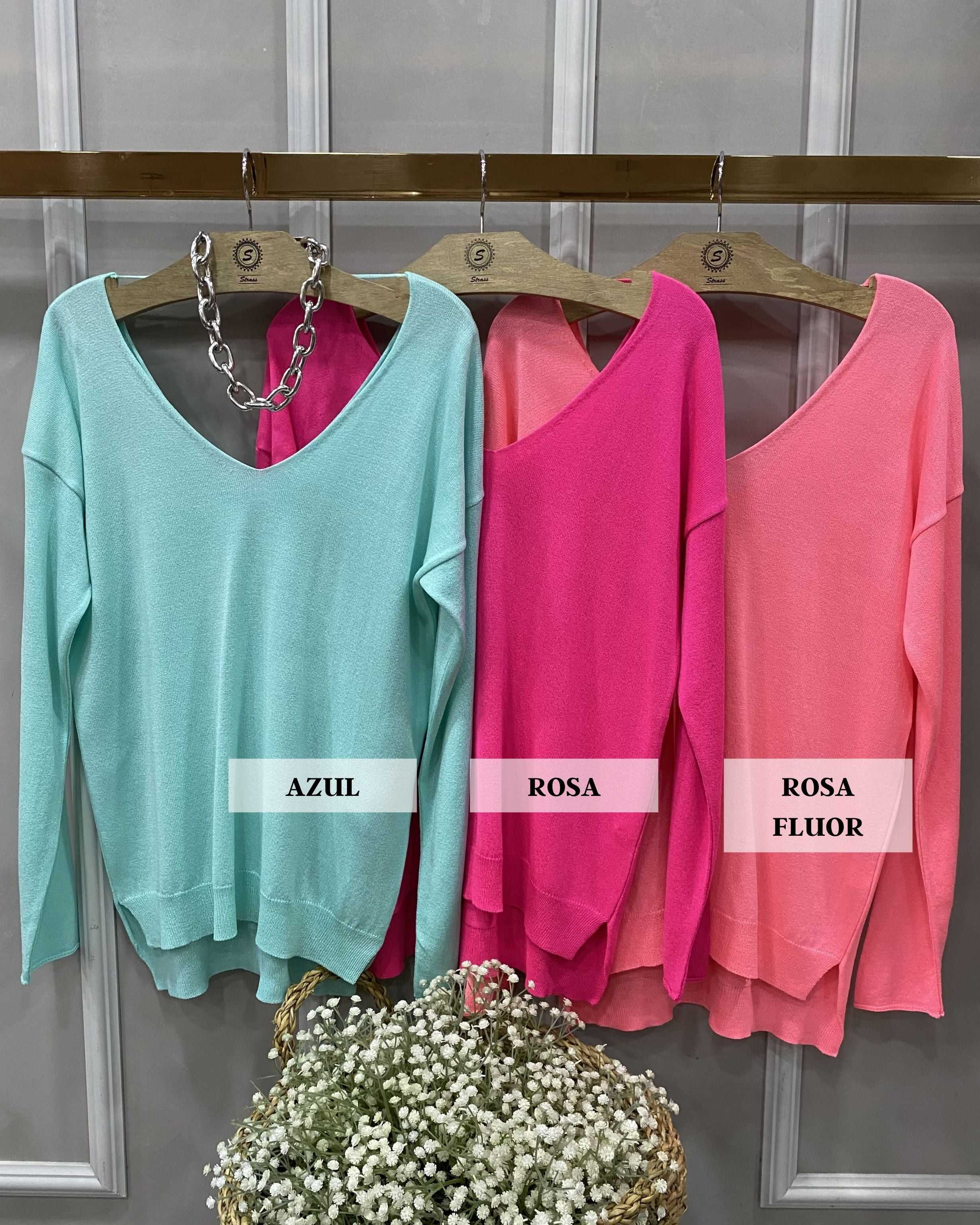 blusa rosa fluor